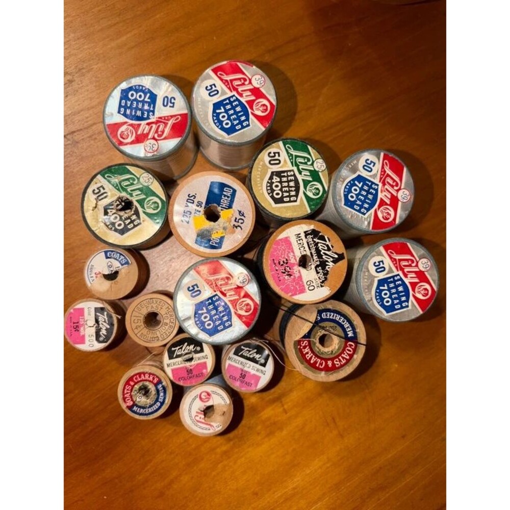 Vintage Wooden Spools Assortment